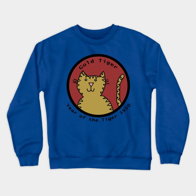 Year of the Gold Tiger 1950 Crewneck Sweatshirt by ellenhenryart